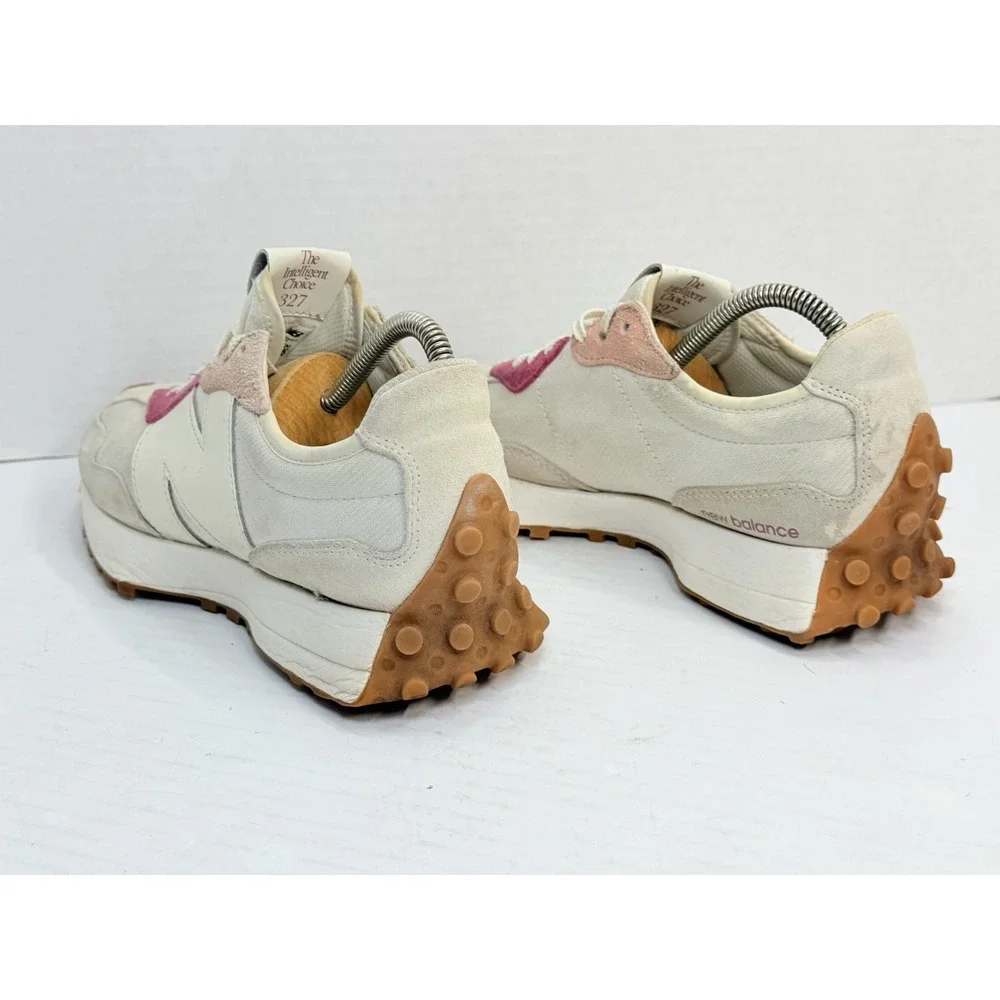 New Balance 327 White Pink Gum Lifestyle Sneakers Women's 8.5 WS327RP